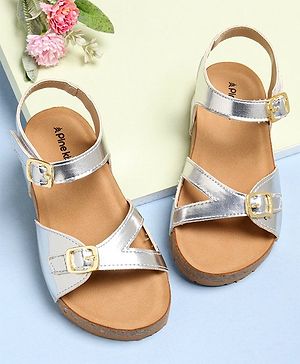 Pine Kids Sandals With Buckle Closure - Silver