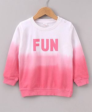 Babyhug Full Sleeves Ombre Dye Sweatshirt - Pink