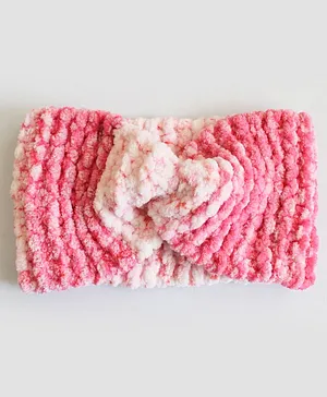 Woonie Handmade Woollen Twisted Headband - Light Pink
