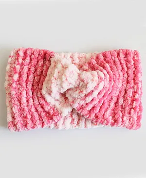 Woonie Handmade Woollen Twisted Headband - Pink