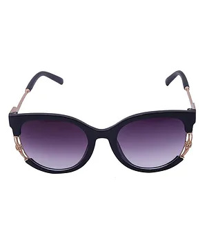 Spiky Oval Shape Sunglasses - Black