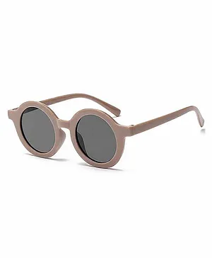 SYGA Modern Stylish Goggles Round Style with Grey Film - Brown