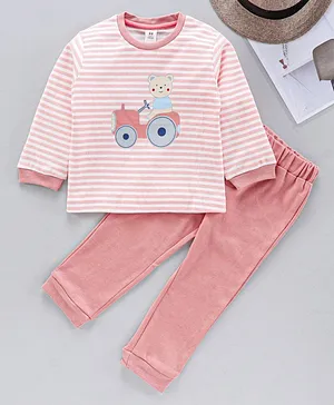 ToffyHouse Full Sleeves  Pajama Set - Pink
