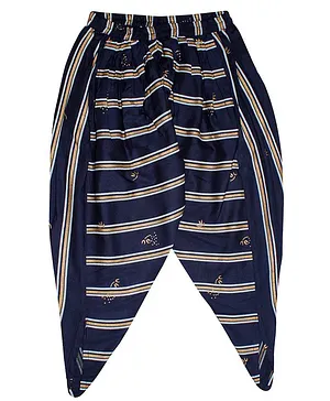 Kiddopanti Striped Dhoti Pants - Dark Blue