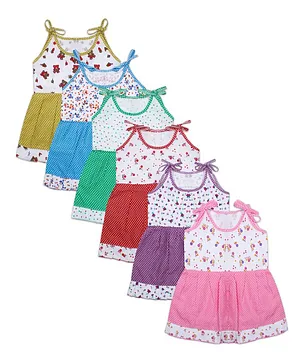 Luke And Lilly Sleeveless Polka Dotted Pack Of 6 Dresses - Multi Color