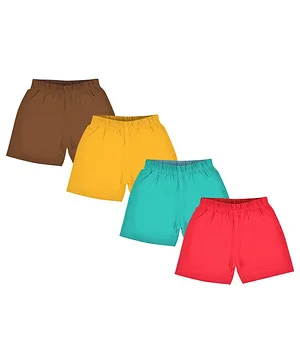 Luke And Lilly Pack Of 4 Solid Shorts - Multi Color