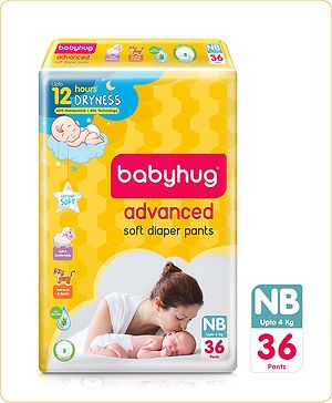 Babyhug Advanced Pant Style Diapers New Born (NB) Size - 36 Pieces