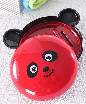 Babyhug Panda Shaped Soap Case - Red & Black