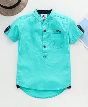 TONYBOY Solid Half Sleeves Shirt - Blue