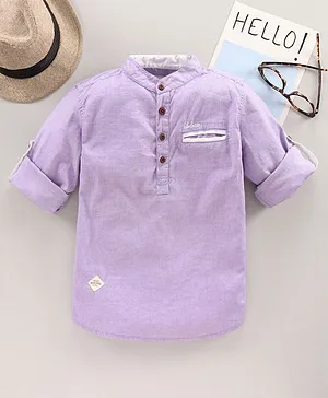 TONYBOY Full Sleeves Solid Shirt - Light Purple
