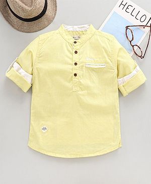 TONYBOY Full Sleeves Solid Shirt - Light Yellow