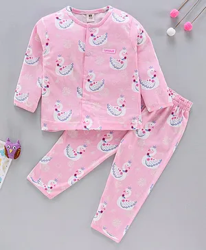 ToffyHouse Full Sleeves Pyjama Sets - Pink