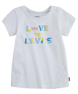 Levi's® Short Sleeves Logo Print Tee - White