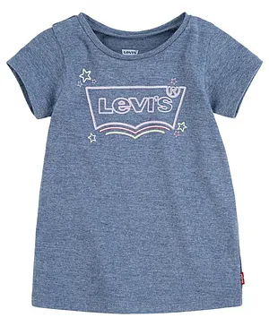 Levi's® Short Sleeves Logo Print Tee - Navy Blue