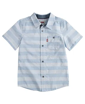 Levi's® The Smith Button Up Shirt Half Sleeves Shirt - Blue