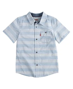 Levi's® Half Sleeves Striped Shirt - Blue
