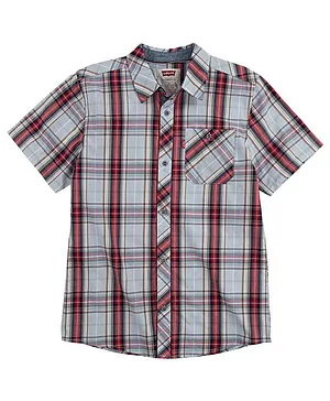 Levi's® Half Sleeves Checkered Shirt - Red