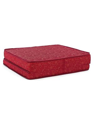 Babyhug Foldable 1 Plus 1 Mattress - Maroon