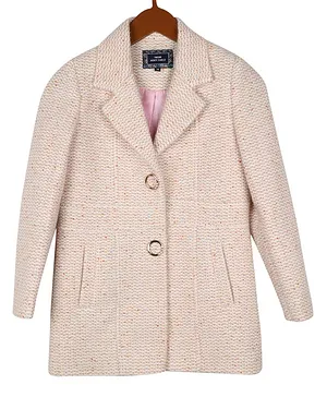 Monte Carlo Full Sleeves Solid Colour Over Coat - Light Pink