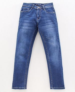 Pine Kids Full Length Enzyme Wash Denim Jeans - Blue