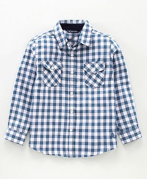 Pine Kids Full Sleeves Shirt Checked - Blue
