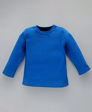 KAVEE Half Sleeves 100% Cotton Biowashed Printed T-Shirt - Blue