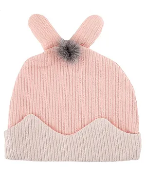 Baby Moo Bunny Cap - Peach