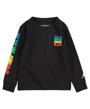 Jordan Full Sleeves Text Print Sweatshirt - Black