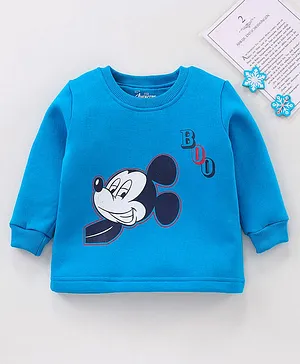 Bodycare Full Sleeves Sweatshirt Mickey Mouse Print - Blue