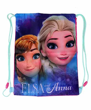 Disney Frozen Themed String Bag - Blue 