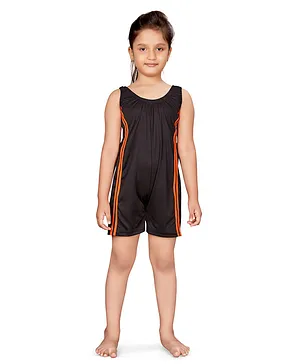 Aarika Sleeveless Legged Swimsuit - Black