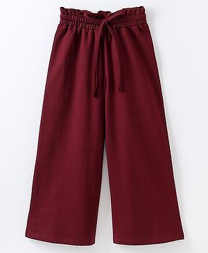 Pine Kids Full Length Flared Biowashed Trouser- Maroon