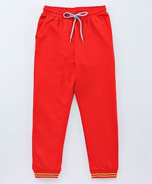 Pine Kids Full Length Bio Wash Solid Color Lounge Pant - Red