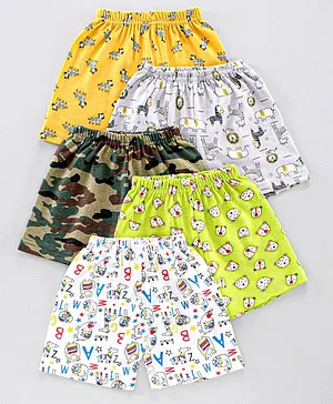 The Boo Boo Club Pack Of 4 Camo & Animal Print Shorts - Multi Color