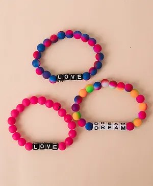 Pine Kids Beads Bracelets Pack of 3 - Multicolor