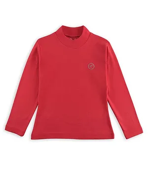 Femea Full Sleeves Solid Top - Red