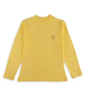 Femea Full Sleeves Solid Top - Yellow