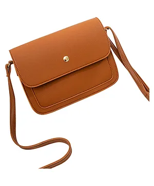 MOMISY Sling Bag with Adjustable Long Strap - Brown
