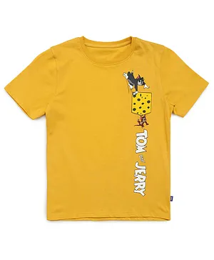 Jack & Jones Junior Half Sleeves T-Shirt Tom & Jerry Print - Orange