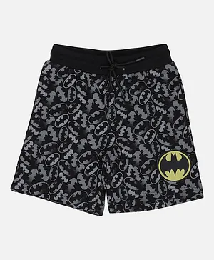 Kidsville Batman Print Shorts - Black