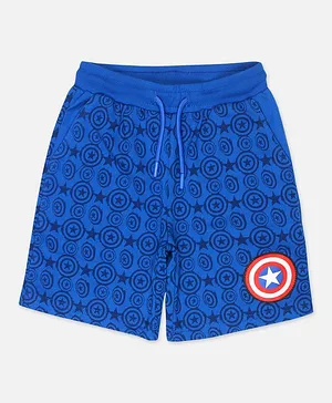 Kidsville Captain America Detailing Shorts - Blue