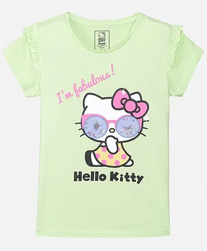 Kidsville Short Sleeves Hello Kitty Print Tee - Green