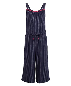 A Little Fable Sleeveless Striped Jumpsuit - Blue