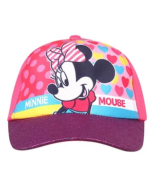 Kidsville Minnie Mouse Print Cap - Pink