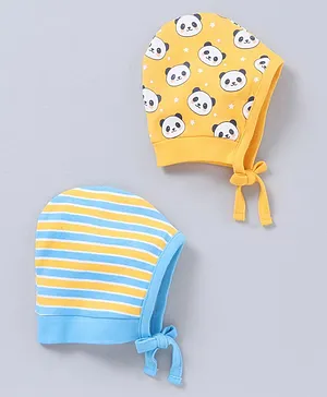 Babyhug 100% Cotton Cap Pack of 2 - Multicolour