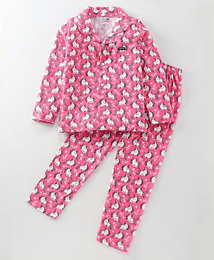 Niomoda Full Sleeves Night Suit Unicorn Print (Colour May Vary)