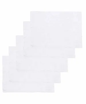 Lula Muslin Cotton Reusable Towels Pack Of 5 - White