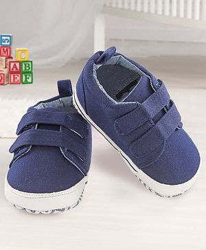 Baby Moo Solid Booties - Navy Blue