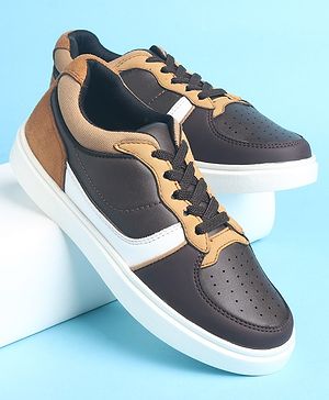 Pine Kids Slip On Casual Shoes Color Block - Brown
