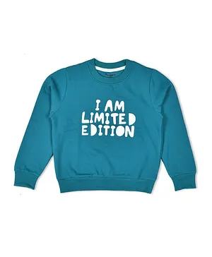 Funkrafts Full Sleeves I Am Limited Edition Printed Sweatshirt - Blue